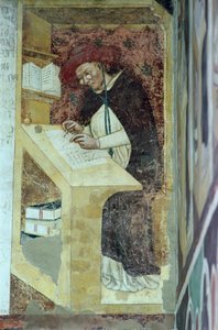 Hugues de Provence في مكتبه ، من دورة "أربعون عضوًا لامعًا من الرهبنة الدومينيكية" في الفصل 1342