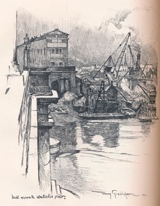 قفص الاتهام مقابل رصيف واترلو ، c1902