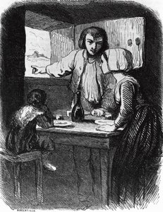 رسم توضيحي لـ La Mare au Diable ، رواية لجورج ساند (1804-1876) ، نقش بواسطة Henri Delaville (نشط في منتصف القرن التاسع عشر) بعد رسم توني جوهانوت (1803-1852)