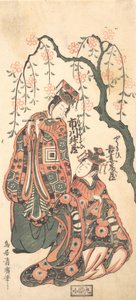 مشهد من مسرحية Keisei Kaneni Sakura 1756.