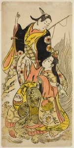 نسخة حديثة من Urashima Taro بواسطة Torii Kiyomasu II