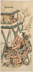 الممثل Sanogawa Ichimatsu I بدور Yaoya Oshichi بواسطة Torii Kiyomasu II