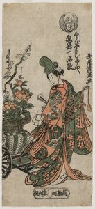 Kametani Jujiro مثل Shirabyoshi Dancer Yuya ، c. أوائل 1760s.