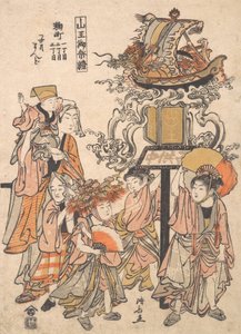عوامة فانوس الأطفال ، Kojimachi 1،2 ، 3-chome Block Association ، Sanno Festival ، ca ... ، ca. 1780. بواسطة توري كيوناجا
