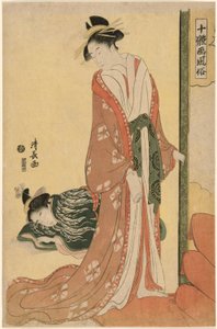 المحظية تذهب إلى الفراش ، من سلسلة "عشرة أنواع من الجمال في الصور (Jittai e-fuzoku)" بواسطة توري كيوناجا