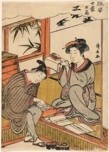 الحرفي (كو) من سلسلة "جميلات توضح الطبقات الاجتماعية الأربع (Adesugata shi no ko sho)" بواسطة توري كيوناجا
