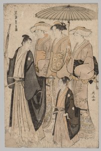 امرأة من يوشيوار والحاضرين ، 1752-1815. بواسطة توري كيوناجا