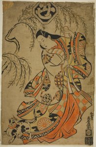 الممثل Uemura Kichisaburo كأميرة ثالثة في مسرحية "Wakoku Gosuiden" التي قدمت على مسرح Morita في الشهر الثالث