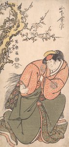 الممثل ياماشيتا كينساكو الثاني بدور زوجة ساداتو إيواتي ، 1794-95. ، 1794-95. بواسطة توشوساي شاراكو