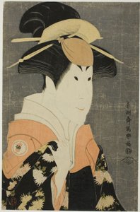 الممثل Segawa Tomisaburo II بدور Yadorigi ، زوجة Ogishi Kurando بواسطة توشوساي شاراكو