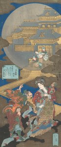 مشهد في Gekkyuden - حلم قصر القمر ، 1831.