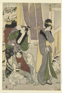 تاجر السمك الشهر الرابع بالثلاثي Yongatsu ، Sanbukutsui (العنوان على الكائن) الاثني عشر شهرًا بواسطة Toyohiro و Toyokuni (عنوان المسلسل) Toyohiro Toyokuni ryoga Juniko (عنوان السلسلة على الكائن) بواسطة تويوكوني (الثاني) ، أوتاغاوا