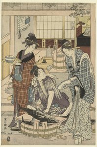 تاجر السمك الشهر الرابع بالثلاثي Yongatsu ، Sanbukutsui (العنوان على الكائن) الاثني عشر شهرًا لـ Toyohiro و Toyokuni (عنوان المسلسل) Toyohiro Toyokuni ryoga Juniko (عنوان السلسلة على الكائن) بواسطة تويوكوني (الثاني) ، أوتاغاوا