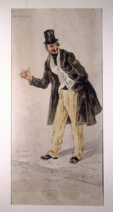 شخصية تيكوبا ابتكرها الممثل الميلاني إيدواردو فيرافيلا في عام 1874 ، بالألوان المائية بواسطة ترانكويلو كريمونا بواسطة ترانكيلو كريمونا