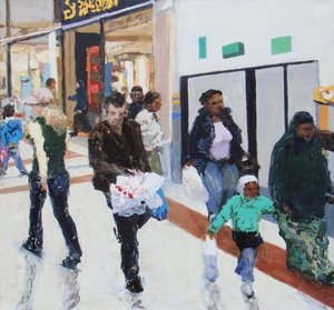المتسوقون 2، 2009 (زيت على قماش)