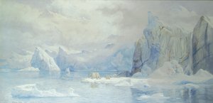 East Glacier ، Spitzbergen ، 1905 مرحاض على ورق بواسطة تريسترام إليس