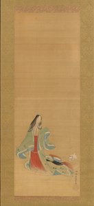 الأميرة الثالثة مع قطتها ، من New Herbs I Wakana I ... ، القرن الثامن عشر. بواسطة Tsukioka Masanobu