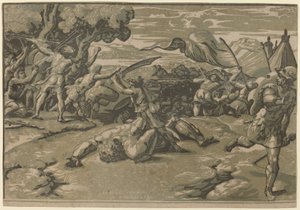 ديفيد يذبح جالوت بواسطة أوغو دا كاربي بعد رافائيل