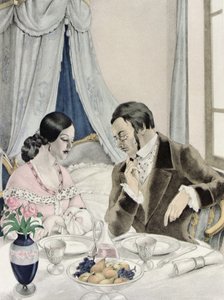 رسم توضيحي لـ "مدام بوفاري" بقلم غوستاف فلوبير (1821-80) نشره جيبرت جون بواسطة أومبرتو (بعد) برونليسكي