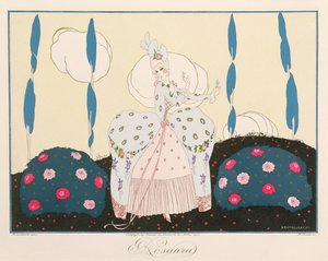 Rosaura ، من "أقنعة وشخصيات المسرح الإيطالي" طبعة Le Journal des Dames et des Modes ، نقش بواسطة Henri Reidel (fl. 1914-20) 1914 (litho litho) بواسطة أومبرتو (بعد) برونليسكي