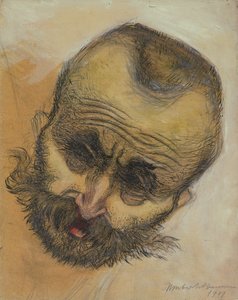 دراسة الرأس ، 1909 (غسل القلم والحبر) بواسطة Umberto Boccioni