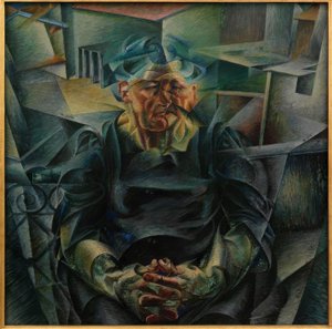 البناء الأفقي بواسطة Umberto Boccioni
