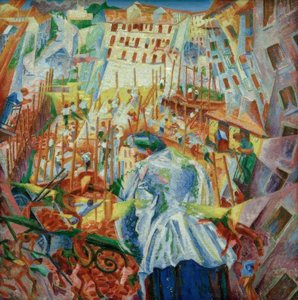 الطريق يدخل المنزل بواسطة Umberto Boccioni