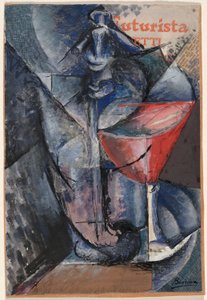 باق على قيد الحياة: زجاج وسيفون بواسطة Umberto Boccioni