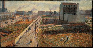 مصانع بورتا رومانا في ميلانو (زيت على قماش بواسطة Umberto Boccioni