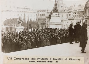 "المؤتمر الثامن لمشوهي الحرب ومعقوهم - روما ، يناير 1933 - 11" (صورة b / w) بواسطة أومبرتو باليسكي