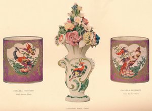 2 Chelsea Inkstands و Longton Hall Vase ، c1755 بواسطة غير معروف