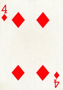 4 من الألماس من مجموعة أوراق لعب Goodall & Son Ltd. ، c1940 بواسطة غير معروف