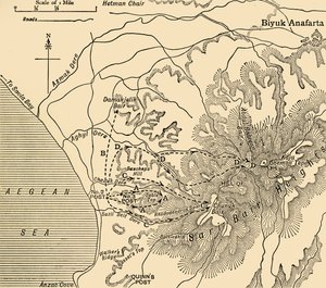 تقدم ANZAC ، شبه جزيرة جاليبولي ، الحرب العالمية الأولى ، 1915 ، c1920. بواسطة غير معروف