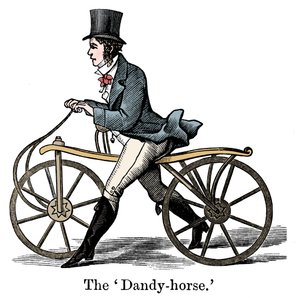Dandy-Horse أو Draisienne من النوع المألوف c1820 بواسطة غير معروف