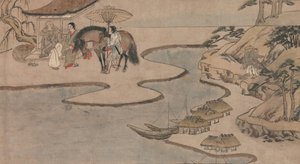 حكاية طويلة لليلة خريف Aki no yo nagamonogatari، ca. 1400. بواسطة غير معروف