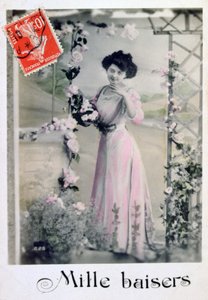 ألف قبلات ، بطاقة بريدية فرنسية ، c1900 بواسطة غير معروف
