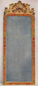 زجاج رصيف نادر للغاية من c1720 في إطار مزين بالورنيش الأحمر ، c1720 ، 1936 بواسطة غير معروف