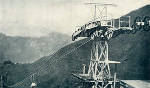 مشهد على سكة حديد حبل ، أو Ropeway ، 1922. بواسطة غير معروف