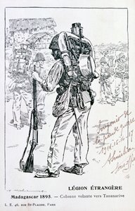 عمود من الفيلق الأجنبي الفرنسي يتقدم نحو تاناناريف ، مدغشقر ، 1895 بواسطة غير معروف