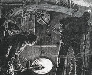 A driver and a fireman on a train. بواسطة غير معروف
