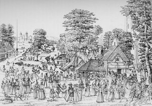 حفلة في Horselydown ، ساوثوارك ، في 1590 ، 1904 بواسطة غير معروف