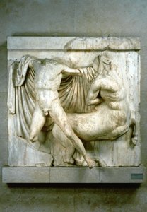 قتال بين لابيث بشري و Centaur ، حقل من البارثينون ، c440 قبل الميلاد بواسطة غير معروف