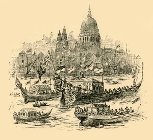 عملية شراء كبيرة للمراكب المزخرفة من Whitehall إلى Limehouse ، 1907. بواسطة غير معروف