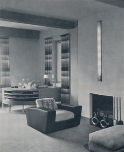 غرفة معيشة في شقة في نيويورك ، صممها Frankl Galleries، Inc. ، 1935 بواسطة غير معروف