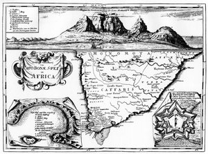 خريطة رأس الرجاء الصالح ، جنوب أفريقيا ، 1719 1931 بواسطة غير معروف