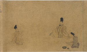 مسابقة في تأليف القصائد بين مختلف الحرفيين ، فترة نانبوكوتشو ، 1333-1392. بواسطة غير معروف