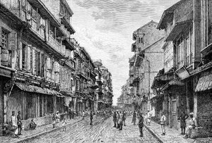 شارع في بومباي ، الهند ، 1895 بواسطة غير معروف