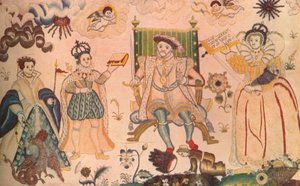 نسيج يضم هنري الثامن وإدوارد السادس وإليزابيث الأول. يعتقد أن إليزابيث 1914 بواسطة غير معروف