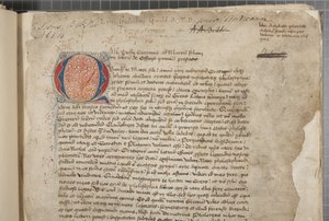 A transcript, in three hands, of the philosophical works of Marcus Tullius Cicero seemingly taken from the editio romana of 1471, with marginalia in the hand of Archibald Whitelaw and others, c.1480 (ink on parchment) بواسطة غير معروف