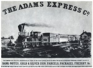 إعلان شركة Adams Express ، c1860s 1954 بواسطة غير معروف